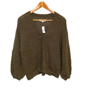 Loft cotton knit button up cardigan sweater
